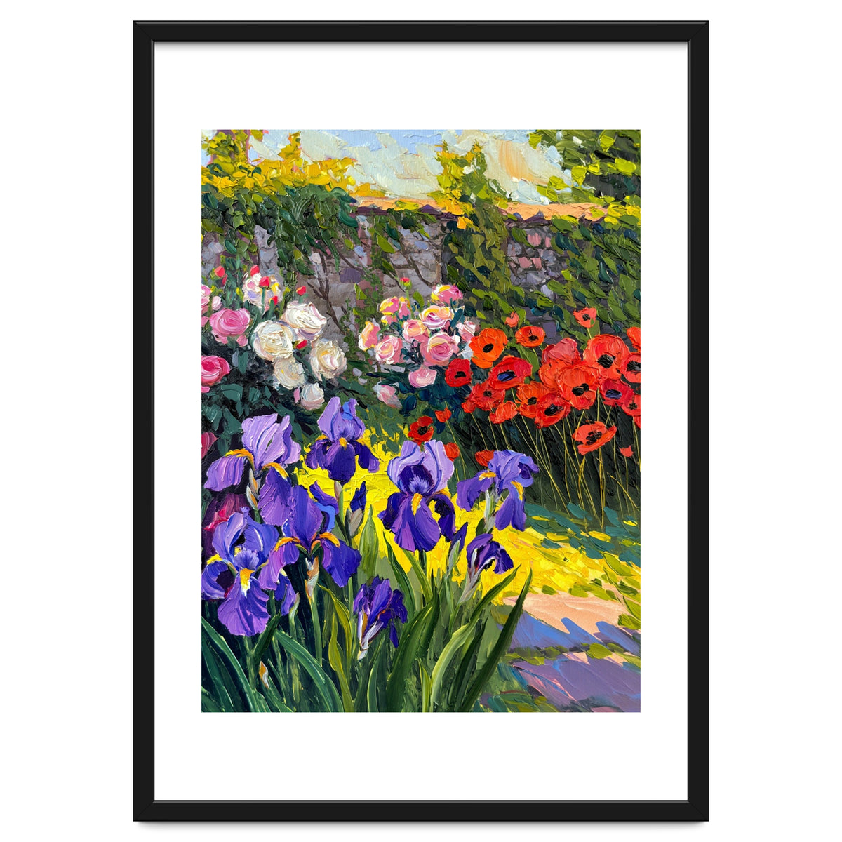 Sun-Drenched Secret Garden Oil Painting