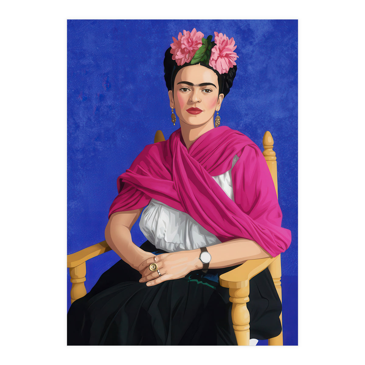 Frida Kahlo Portrait Illustration (Print Only)