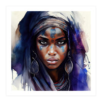 Watercolor Tuareg Woman #4 (Print Only)