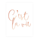 C'est la vie Rose Gold | Motivational Typography Quote Positivity | Handwritten Good Vibes Celebrate (Print Only) thumbnail