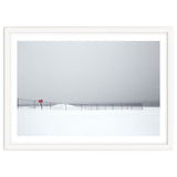 Fence in the winter seascape thumbnail