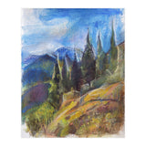 Pastel drawing of an Alpine Pine Forest (Print Only) thumbnail