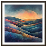 Abstract Ethereal Rolling Hills at Sunset thumbnail