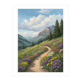 Serene Alpine Path Through Summer Wildflowers (Print Only) thumbnail