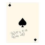 Ace of Spades Motivational Card Print, What If It All Works Out Poster (Print Only) thumbnail