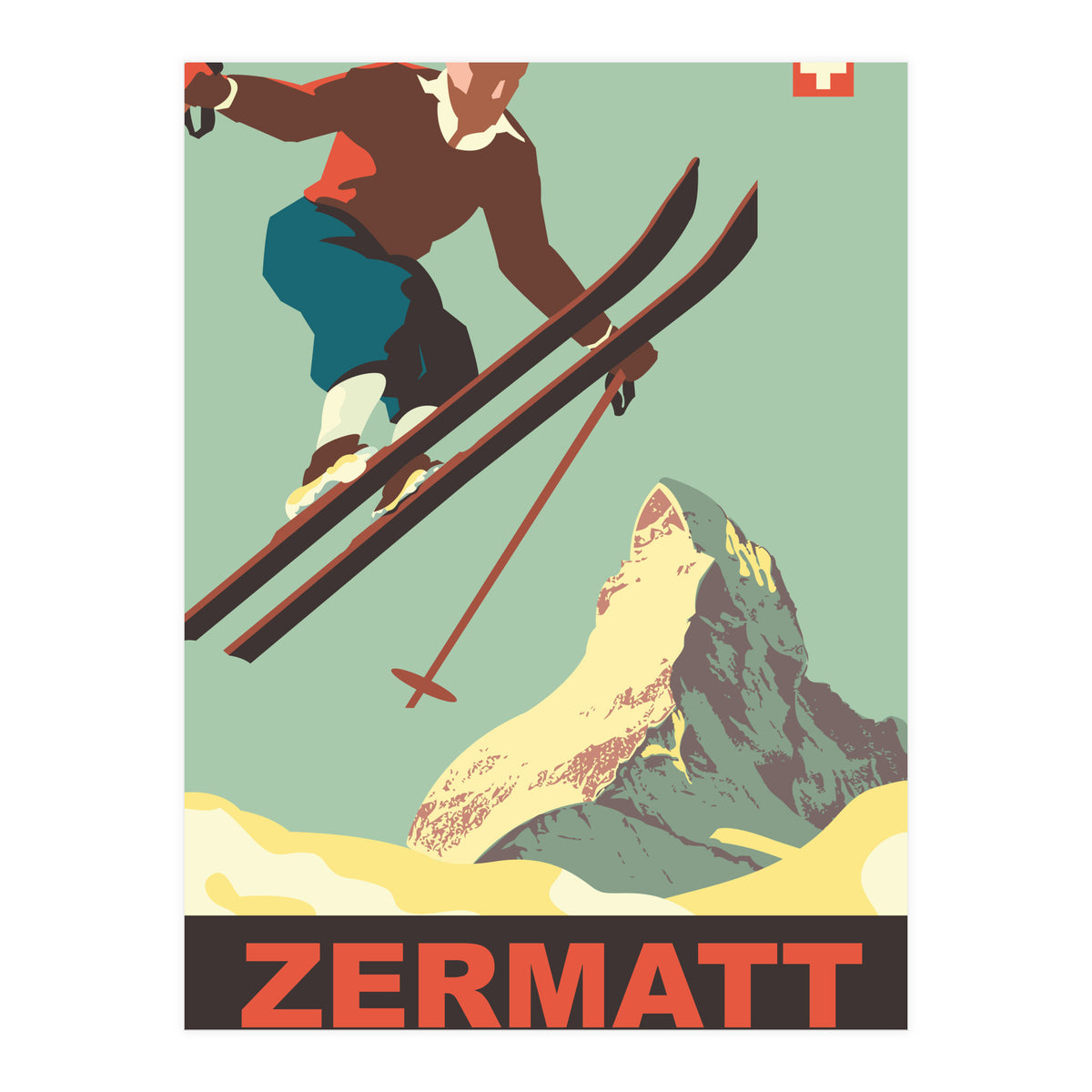 Ski Jump on Zermatt, Switzerland (Print Only)