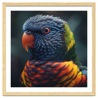Rainbow Lorikeet Parrot Close Up Portrait