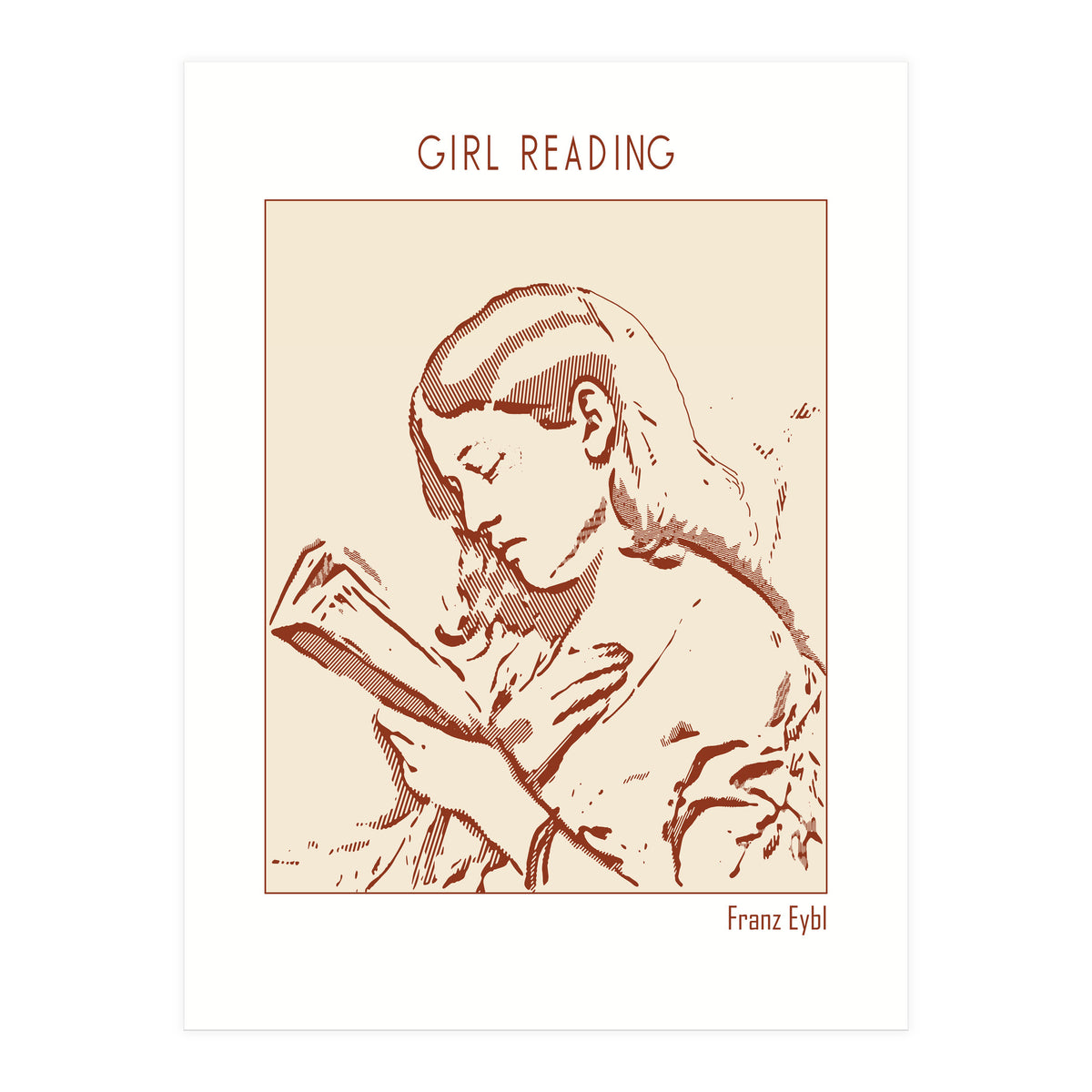 Girl Reading – Franz Eybl (Print Only)