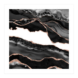 Black & Rose Gold Agate Texture 06  (Print Only) thumbnail