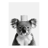 Koala, Toilet Paper Crown, Cute Animal Bathroom Art (Print Only) thumbnail