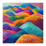 Vibrant Rainbow Rolling Hills Landscape (Print Only) thumbnail