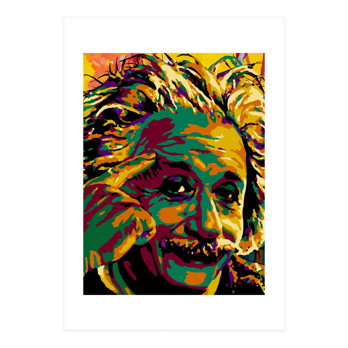 Albert Einstein Colorful Abstract 2 (Print Only)