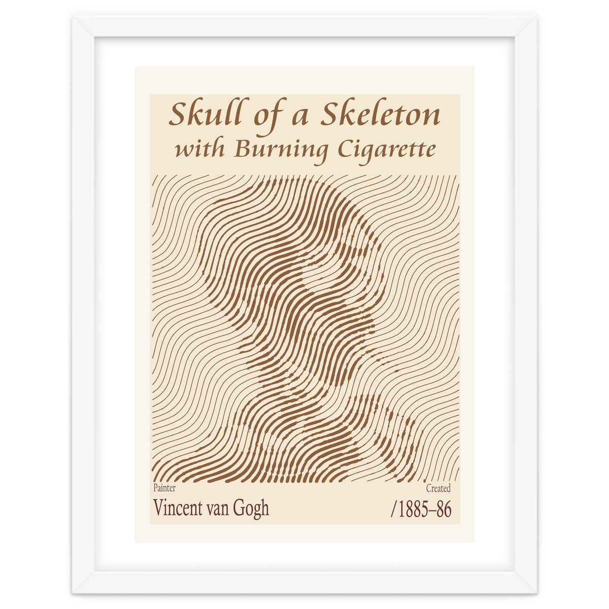 Skull of a Skeleton with Burning Cigarette - Vincent van Gogh (1885–86)