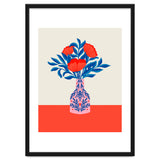 Poppies in a vase - red and blue thumbnail