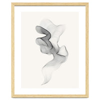 Abstract Black And White Swirling Lines Flowing Form
