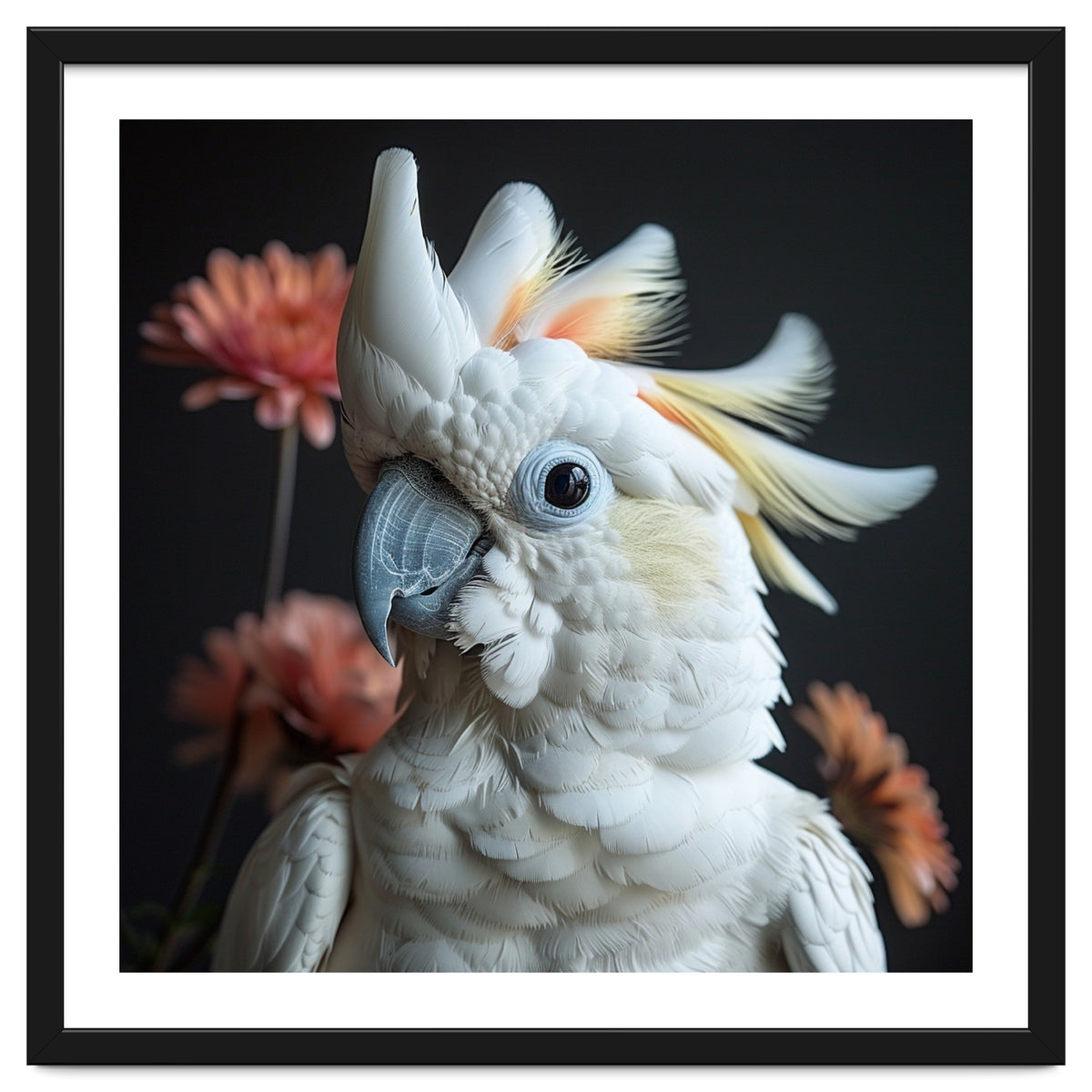 Beautiful Cockatoo Parrot With Yellow Crest