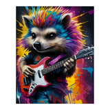 Hedgehog Plays The Guitar, Rock Graffiti (Print Only) thumbnail