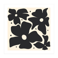 Abstract Monochrome Flowers 3 (Print Only)