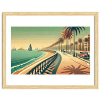Vintage Coastal Promenade Poster