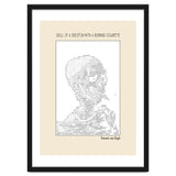 Skull Of A Skeleton With A Burning Cigarette Vincent Van Gogh Ascii Art thumbnail
