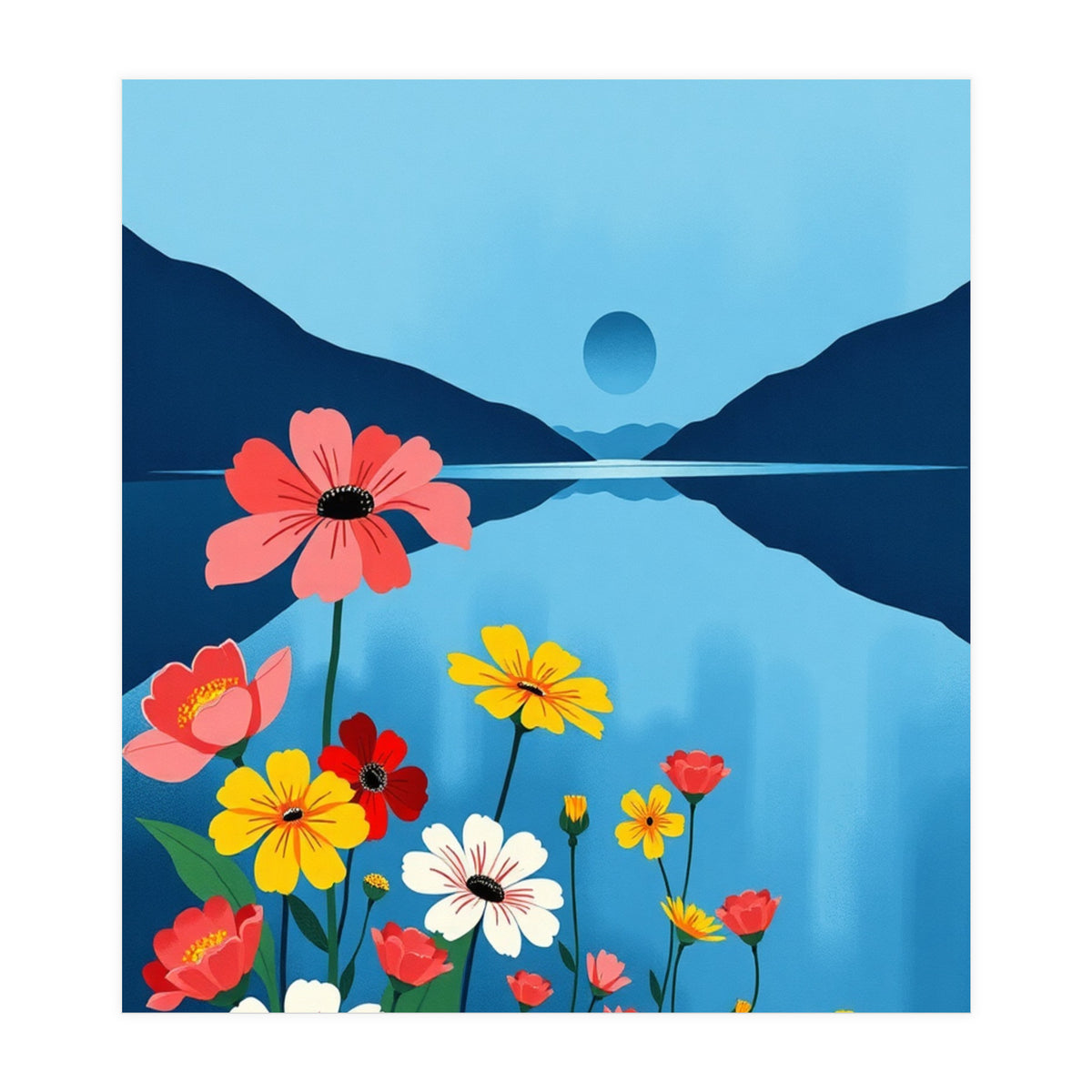 Floral Lake Calm (Print Only)