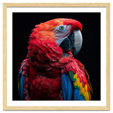 Scarlet Macaw Parrot Close Up Portrait thumbnail
