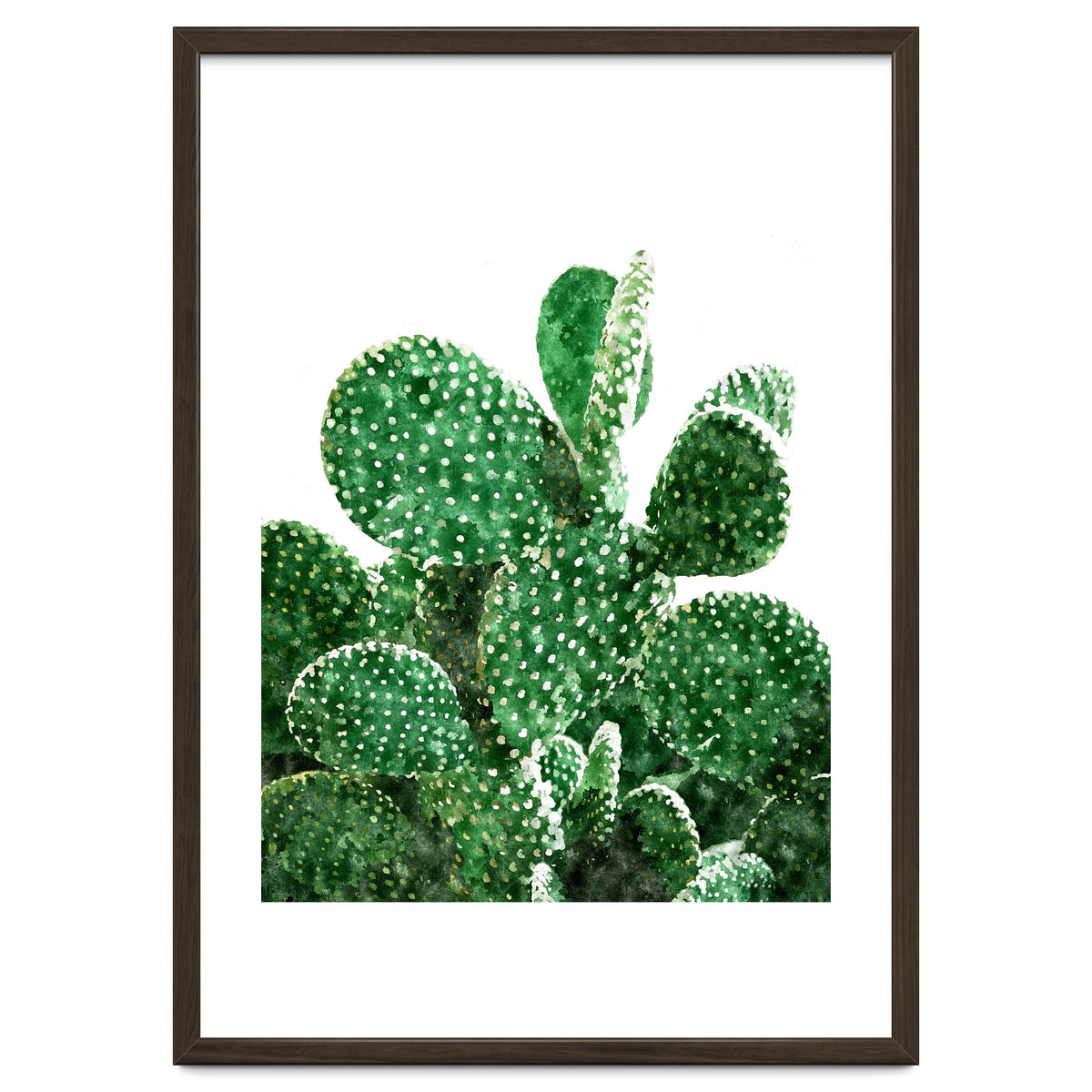 Velvet Cactus | Watercolor Botanical Plants | Minimal Boho Scandinavian Painting