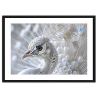 Close-up of a White Peacock