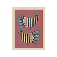 Striped Bird Pair I (Print Only)