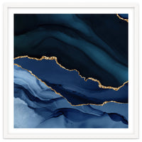 Navy & Gold Agate Texture 12