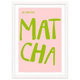 Matcha Typography Kitchen Print, Green Tea Quote Poster for Cozy Cafe Decor thumbnail