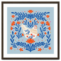 Blooming Chicken Blue And Orange