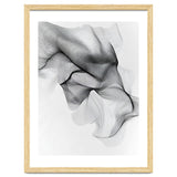 Abstract Black And White Flowing Lines Forming Organic Shapes And Forms thumbnail