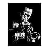 Miles Davis American Jazz Trumpeter in Grayscale (Print Only) thumbnail