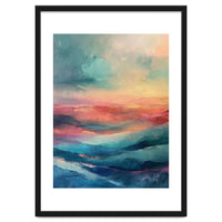 Ethereal Abstract Mountain Mist Painting