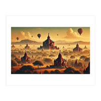 Vintage Bagan Poster, Myanmar (Print Only)