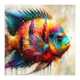 Colorful Tropical Fish Portrait (Print Only) thumbnail