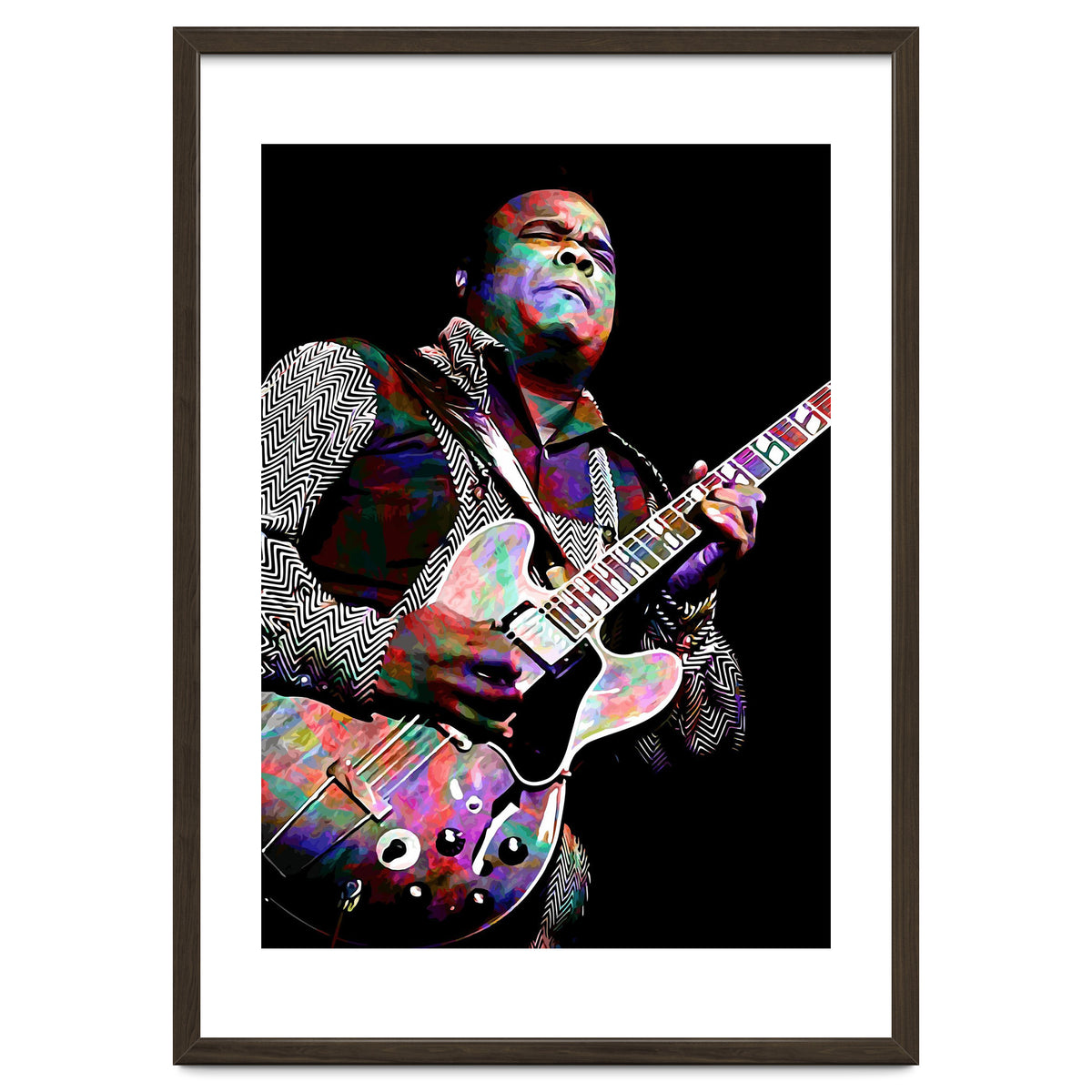 Freddie King American Blues Guitarist Colorful