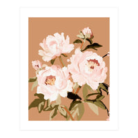 Blush Peony Painting, Floral Wall Art, Neutral Flower Print, Peony Art  (Print Only)