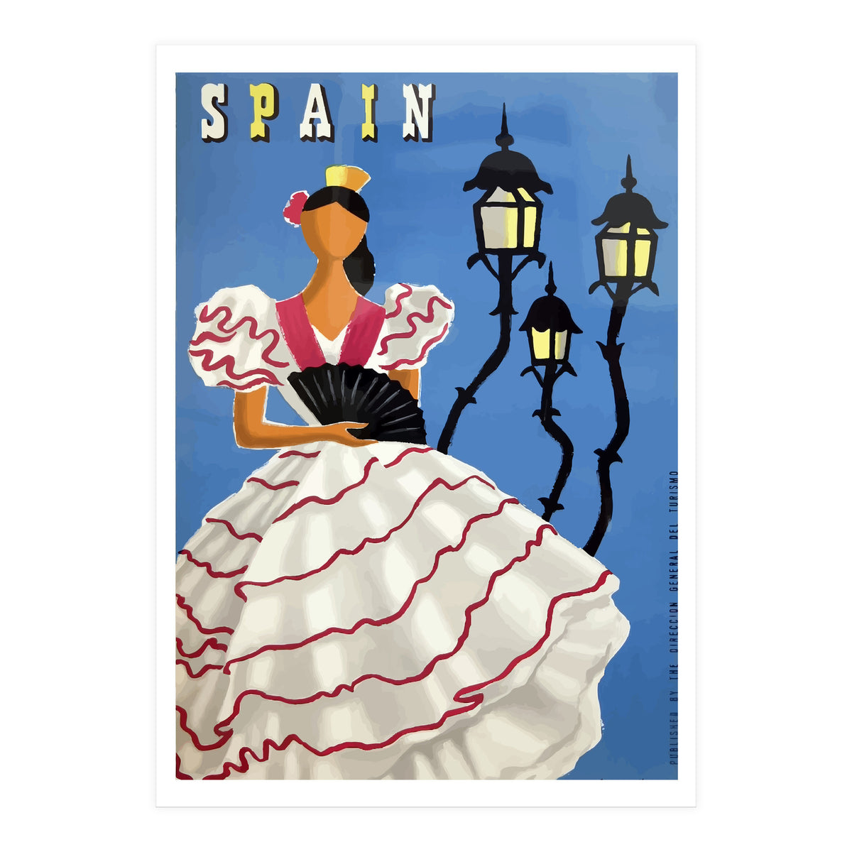 Spain, A Lady in Traditional Costume (Print Only)