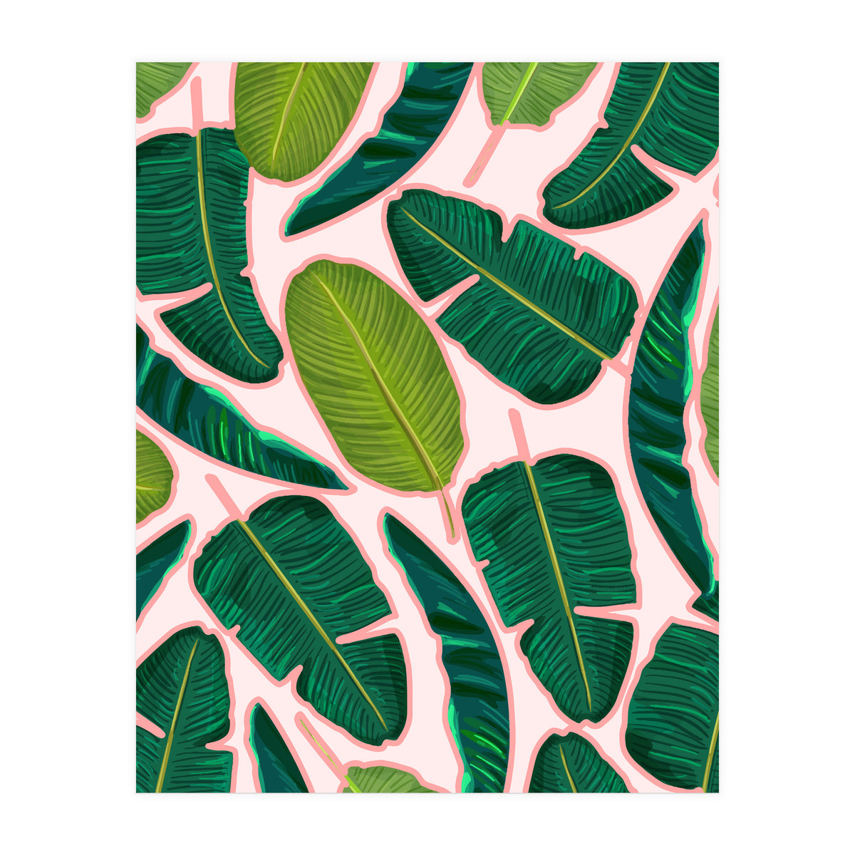 Banana Leaf Blush #society6 #decor #buyart (Print Only)