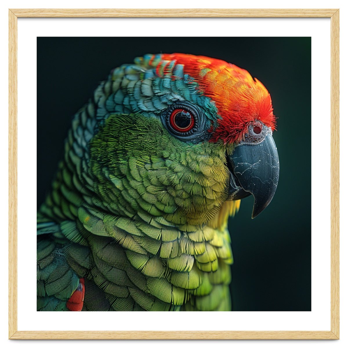 Close Up Colorful Parrot Bird Feather
