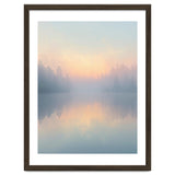 Misty Sunrise Over Pine Forest Lake thumbnail