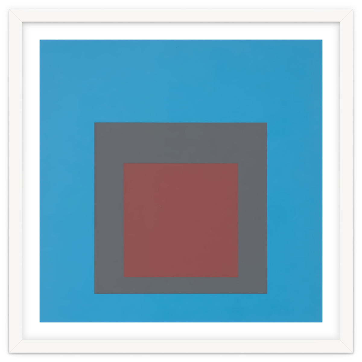 JOSEF ALBERS - HOMAGE TO THE SQUARE, BLUE, DARK RED