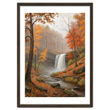 Serene Autumn Waterfall in Misty Forest thumbnail