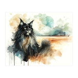Majestic Cat In Coastal Landscape (Print Only) thumbnail