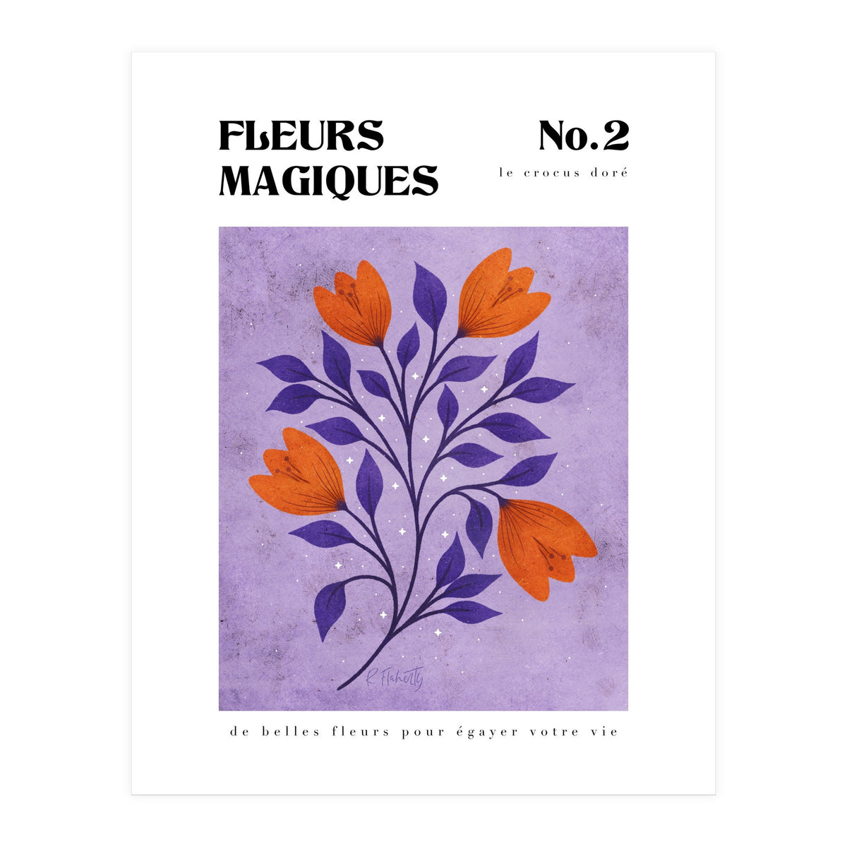 Magical Flowers No.2 Golden Crocus (Print Only)