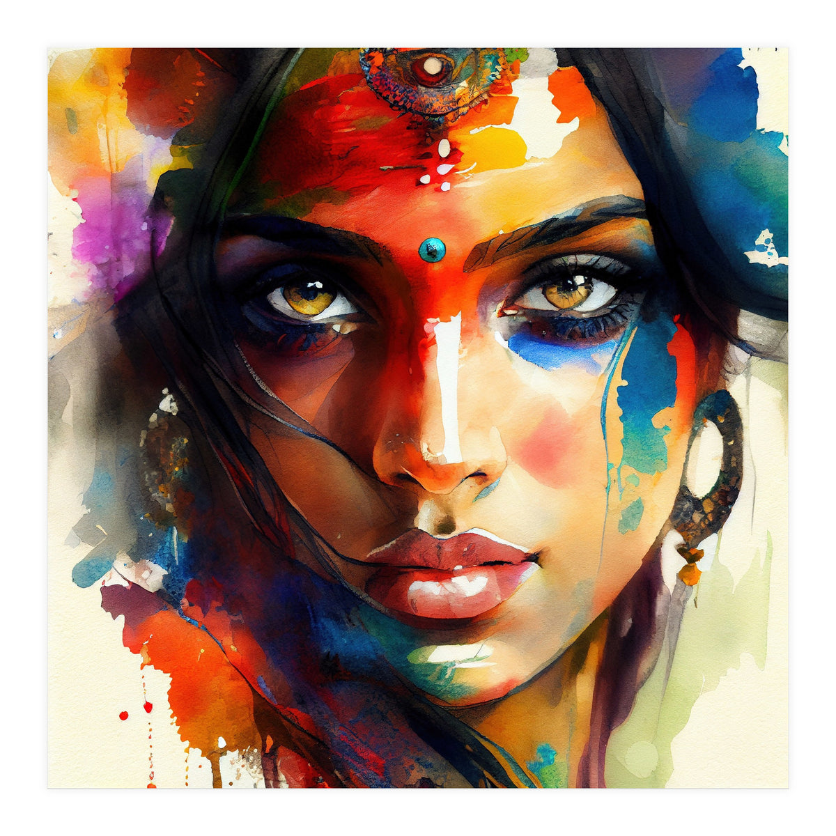 Radiant Bindi Hindu Portrait (Print Only)