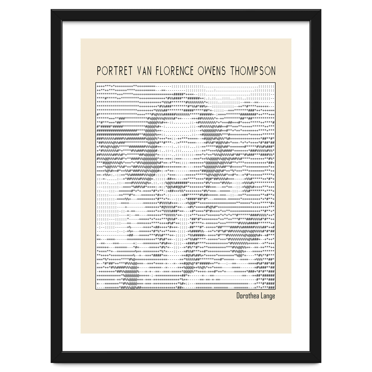 Portret Van Florence Owens Thompson (ascii Art)