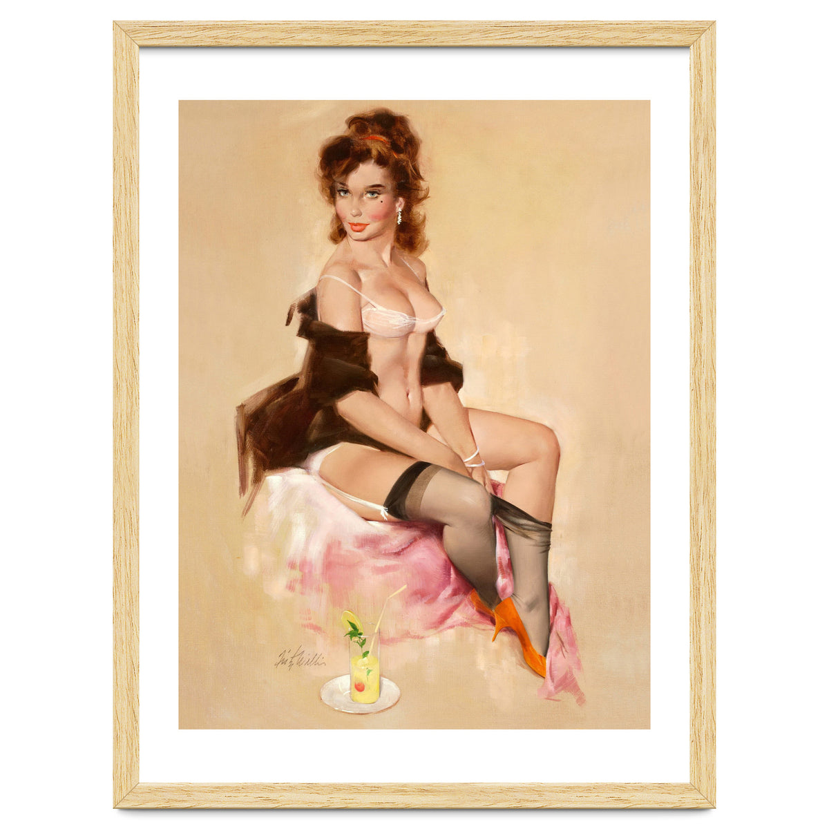 Sexy Pinup Brunette Modelling